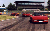 driving ferrari on track